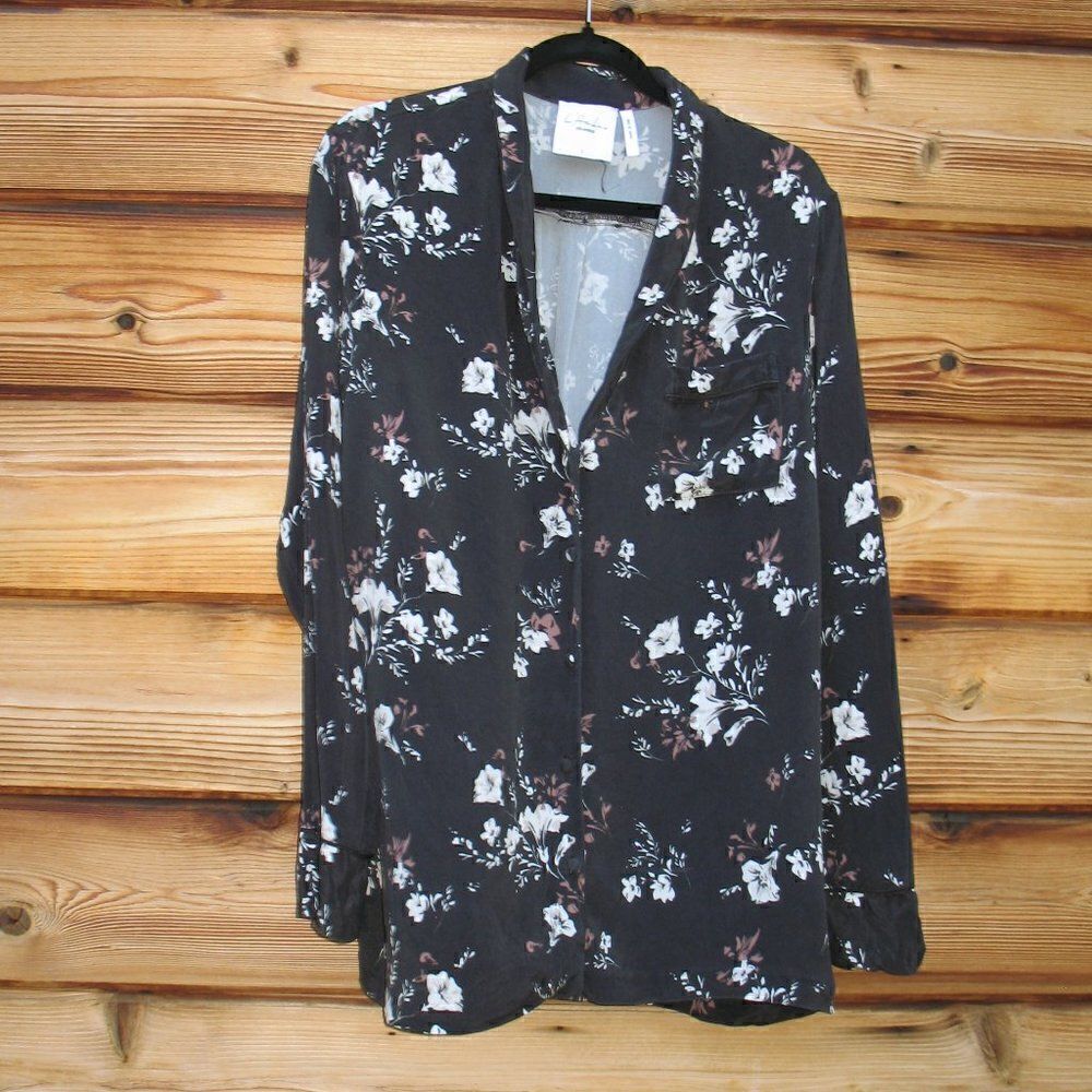 L'academie X Revolve Floral Silk Oversize Blouse Top